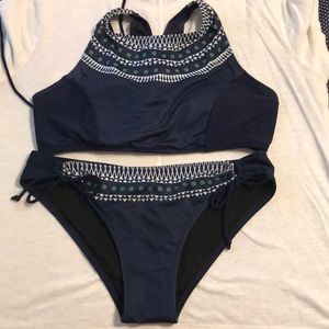 navy swimsuit